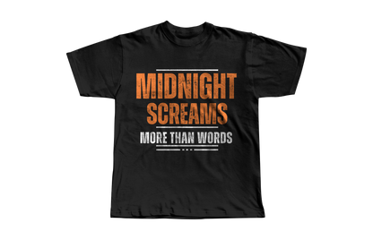 "Midnight Screams More Than Words" 'Nostalgia and Her' collection Oversized T shirt